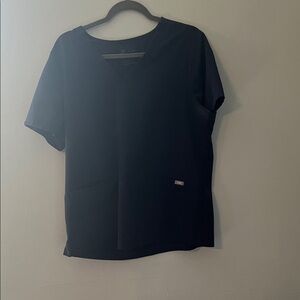 Women's navy blue scrub top